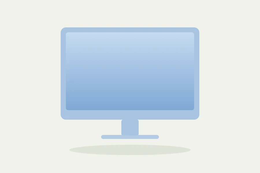 Conceptual Blue iMac illustration. Ask for photos of this exact unit