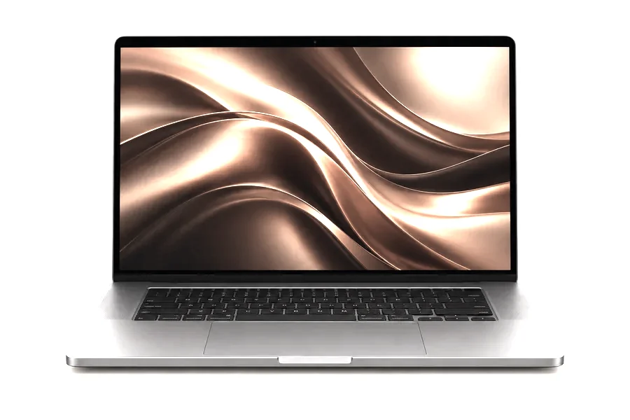 Conceptual Silver MacBook Pro illustration. Ask for photos of this exact unit