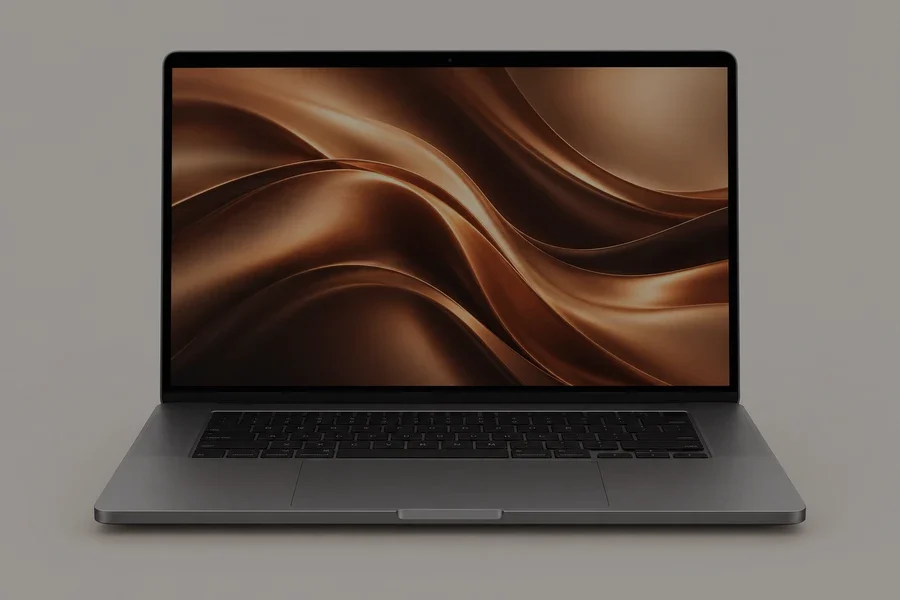 Conceptual Space Black MacBook Pro illustration. Ask for photos of this exact unit